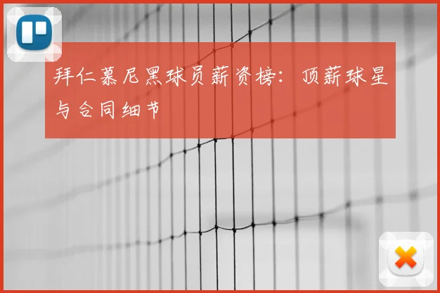 拜仁慕尼黑球员薪资榜：顶薪球星与合同细节